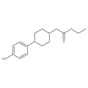 Ethyl 2-[4-(4-aminophenyl)piperazin-1-yl]acetate结构式