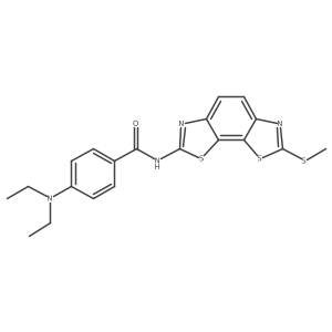 4-(diethylamino)-N-(7-(methylthio)benzo[1,2-d:4,3-d']bis(thiazole)-2-yl)benzamide结构式
