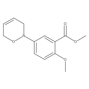 Benzoic acid, 5-(3,6-dihydro-2H-1,2-oxazin-2-yl)-2-methoxy-, methyl ester结构式