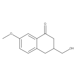 (3S)-3-(Hydroxymethyl)-7-methoxy-3,4-dihydronaphthalen-1(2H)-one结构式