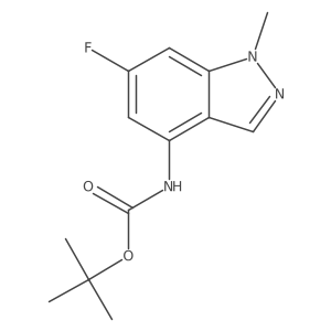tert-Butyl 6-fluoro-1-methyl-1H-indazol-4-ylcarbamate Structure