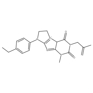 6-(4-ethylphenyl)-4-methyl-2-(2-methylprop-2-enyl)-8,9a-dihydro-7H-purino[7,8-a]imidazol-9-ium-1,3-dione Structure