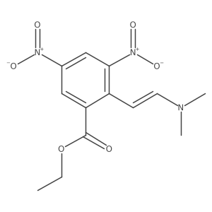 2-(2-Dimethylamino-vinyl)-3,5-dinitro-benzoic acid ethyl ester结构式