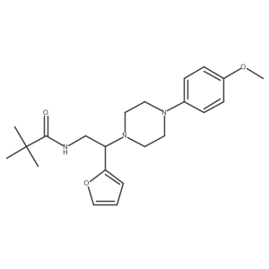 N-(2-(furan-2-yl)-2-(4-(4-methoxyphenyl)piperazin-1-yl)ethyl)pivalamide结构式