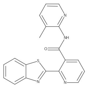 2-(1,3-benzothiazol-2-yl)-N-(3-methylpyridin-2-yl)pyridine-3-carboxamide结构式