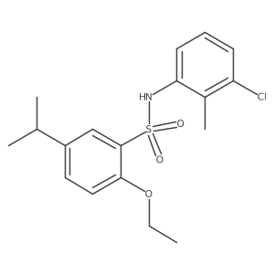 (3-Chloro-2-methylphenyl){[2-ethoxy-5-(methylethyl)phenyl]sulfonyl}amine结构式