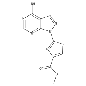 2-(4-Aminopyrazolo[3,4-d]pyrimidin-1-yl)thiazole-4-carboxylic acid methyl ester结构式