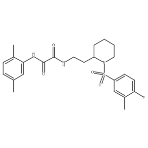 N1-(2,5-dimethylphenyl)-N2-(2-(1-((4-fluoro-3-methylphenyl)sulfonyl)piperidin-2-yl)ethyl)oxalamide Structure
