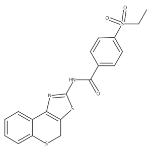 4-(ethylsulfonyl)-N-(4H-thiochromeno[4,3-d]thiazol-2-yl)benzamide结构式