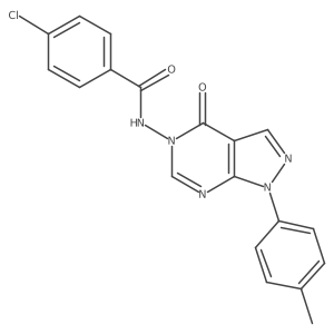 4-chloro-N-(4-oxo-1-(p-tolyl)-1H-pyrazolo[3,4-d]pyrimidin-5(4H)-yl)benzamide Structure