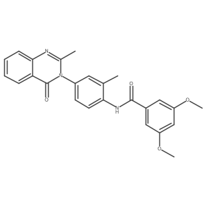 3,5-dimethoxy-N-[2-methyl-4-(2-methyl-4-oxo-3,4-dihydroquinazolin-3-yl)phenyl]benzamide结构式