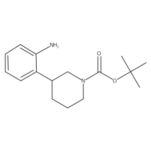 Tert-butyl 3-(2-aminophenyl)piperidine-1-carboxylate结构式