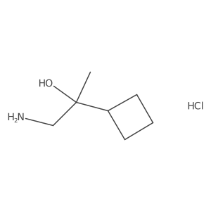 1-Amino-2-cyclobutyl-propan-2-ol hydrochloride结构式