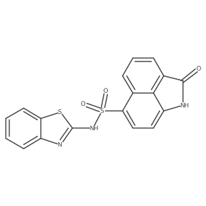 N-(1,3-benzothiazol-2-yl)-2-oxo-1,2-dihydrobenzo[cd]indole-6-sulfonamide结构式