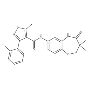 3-(2-chlorophenyl)-N-(3,3-dimethyl-4-oxo-2,3,4,5-tetrahydrobenzo[b][1,4]oxazepin-7-yl)-5-methylisoxazole-4-carboxamide Structure