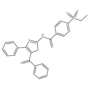 N-(5-benzoyl-4-phenylthiazol-2-yl)-4-(ethylsulfonyl)benzamide Structure