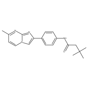 3,3-dimethyl-N-(4-(7-methylimidazo[1,2-a]pyrimidin-2-yl)phenyl)butanamide Structure