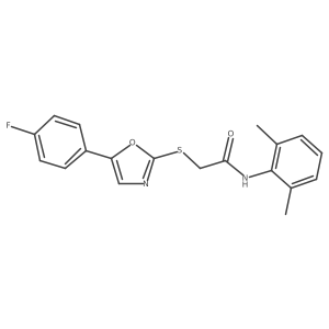 N-(2,6-dimethylphenyl)-2-{[5-(4-fluorophenyl)-1,3-oxazol-2-yl]sulfanyl}acetamide Structure