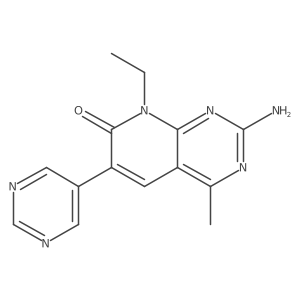 2-Amino-8-ethyl-4-methyl-6-pyrimidin-5-ylpyrido[2,3-d]pyrimidin-7(8h)-one结构式