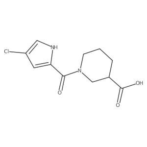 1-(4-chloro-1H-pyrrole-2-carbonyl)piperidine-3-carboxylic acid Structure