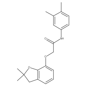 2-[(2,2-dimethyl-2,3-dihydro-1-benzofuran-7-yl)oxy]-N-(3,4-dimethylphenyl)acetamide结构式