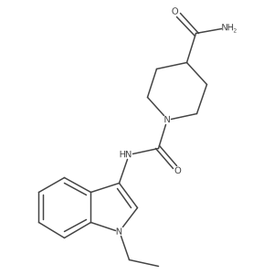 N1-(1-ethyl-1H-indol-3-yl)piperidine-1,4-dicarboxamide Structure