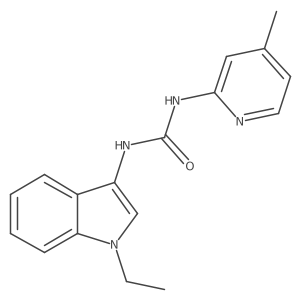 1-(1-ethyl-1H-indol-3-yl)-3-(4-methylpyridin-2-yl)urea结构式