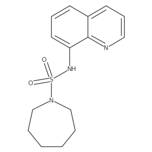 N-(8-quinolinyl)-1-azepanesulfonamide结构式