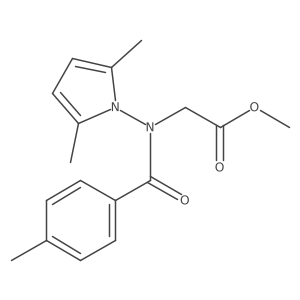 Methyl 2-[(2,5-dimethyl-1H-pyrrol-1-yl)(4-methylbenzoyl)amino]acetate结构式