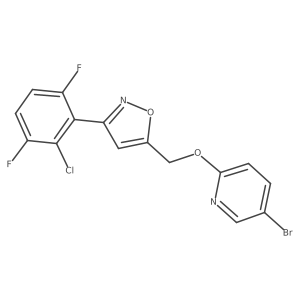 5-Bromo-2-(3-(2-chloro-3,6-difluorophenyl)isoxazol-5-ylmethoxy)pyridine Structure
