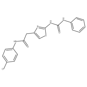 N-(4-chlorophenyl)-2-{2-[(phenylcarbamoyl)amino]-1,3-thiazol-4-yl}acetamide Structure
