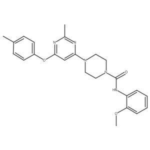 N-(2-methoxyphenyl)-4-(2-methyl-6-(p-tolyloxy)pyrimidin-4-yl)piperazine-1-carboxamide Structure
