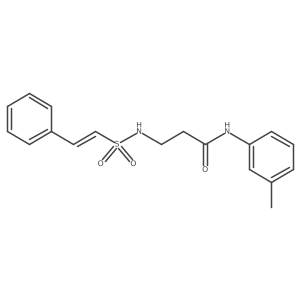 N-(3-methylphenyl)-3-(2-phenylethenesulfonamido)propanamide结构式
