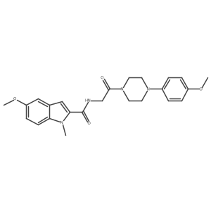 5-methoxy-N~2~-{2-[4-(4-methoxyphenyl)piperazino]-2-oxoethyl}-1-methyl-1H-indole-2-carboxamide Structure