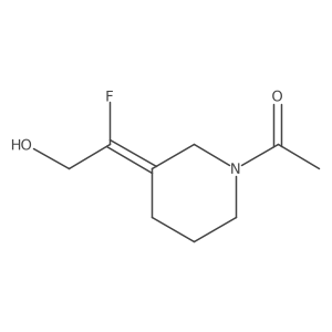 1-[3-(1-Fluoro-2-hydroxyethylidene)piperidin-1-yl]ethan-1-one结构式