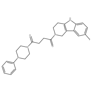 8-fluoro-2-[4-oxo-4-(4-phenylpiperazin-1-yl)butanoyl]-2,3,4,5-tetrahydro-1H-pyrido[4,3-b]indole Structure