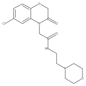 2-(6-chloro-3-oxo-2,3-dihydro-4H-1,4-benzoxazin-4-yl)-N-[2-(morpholin-4-yl)ethyl]acetamide结构式