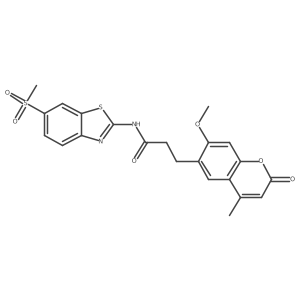 3-(7-methoxy-4-methyl-2-oxo-2H-chromen-6-yl)-N-[6-(methylsulfonyl)-1,3-benzothiazol-2-yl]propanamide Structure