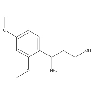 3-Amino-3-(2,4-dimethoxyphenyl)propan-1-ol结构式