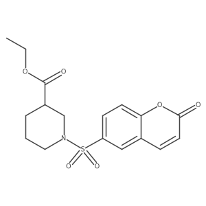 Ethyl 1-[(2-oxochromen-6-yl)sulfonyl]piperidine-3-carboxylate结构式
