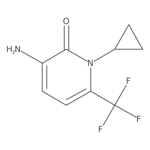 Nc1ccc(C(F)(F)F)n(C2CC2)c1=O结构式