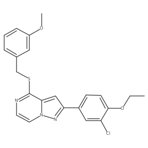 2-(3-Chloro-4-ethoxyphenyl)-4-[(3-methoxybenzyl)thio]pyrazolo[1,5-a]pyrazine Structure