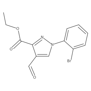 Ethyl 1-(2-bromophenyl)-4-formyl-1H-pyrazole-3-carboxylate Structure