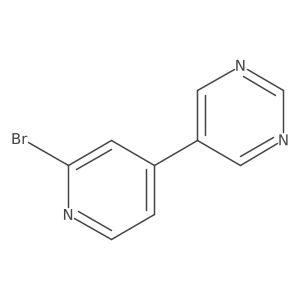 5-(2-Bromo-4-pyridinyl)pyrimidine结构式