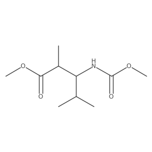 Pentanoic acid, 3-[(methoxycarbonyl)amino]-2,4-dimethyl-, methyl ester, (R*,R*)- Structure