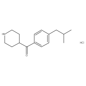4-[4-(2-Methylpropyl)benzoyl]piperidine hydrochloride结构式