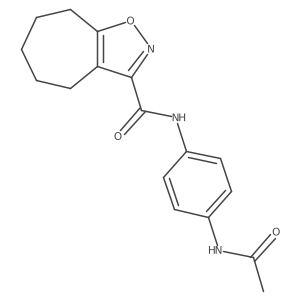 N-[4-(acetylamino)phenyl]-5,6,7,8-tetrahydro-4H-cyclohepta[d][1,2]oxazole-3-carboxamide Structure