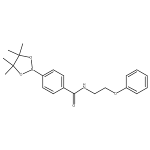 N-(2-phenoxyethyl)-4-(4,4,5,5-tetramethyl-1,3,2-dioxaborolan-2-yl)benzamide Structure