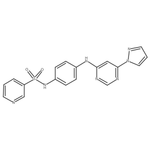 N-(4-((6-(1H-pyrazol-1-yl)pyrimidin-4-yl)amino)phenyl)pyridine-3-sulfonamide Structure