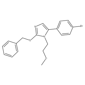 2-(benzylthio)-5-(4-bromophenyl)-1-(2-methoxyethyl)-1H-imidazole结构式